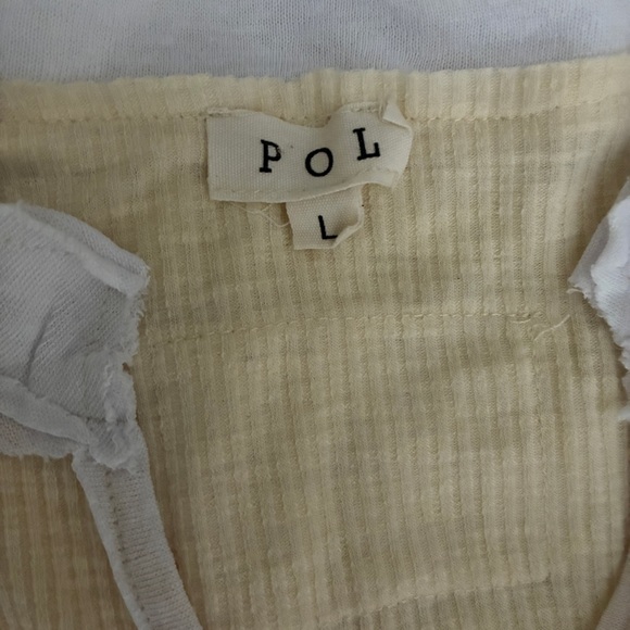 Pol Oversized Colorblock Ribbed Top Large - Picture 11 of 12